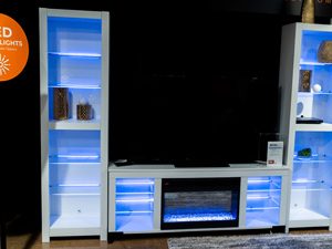 Brollevi 60" TV Stand with Electric Fireplace